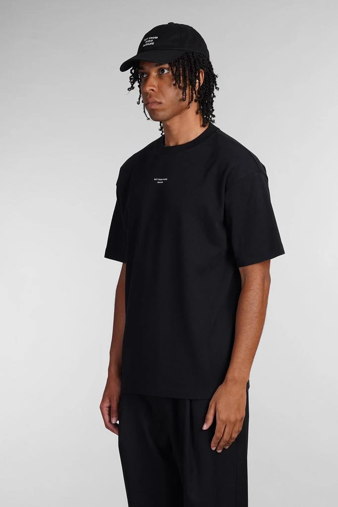 Drôle de Monsieur T-shirt In Black Cotton 4