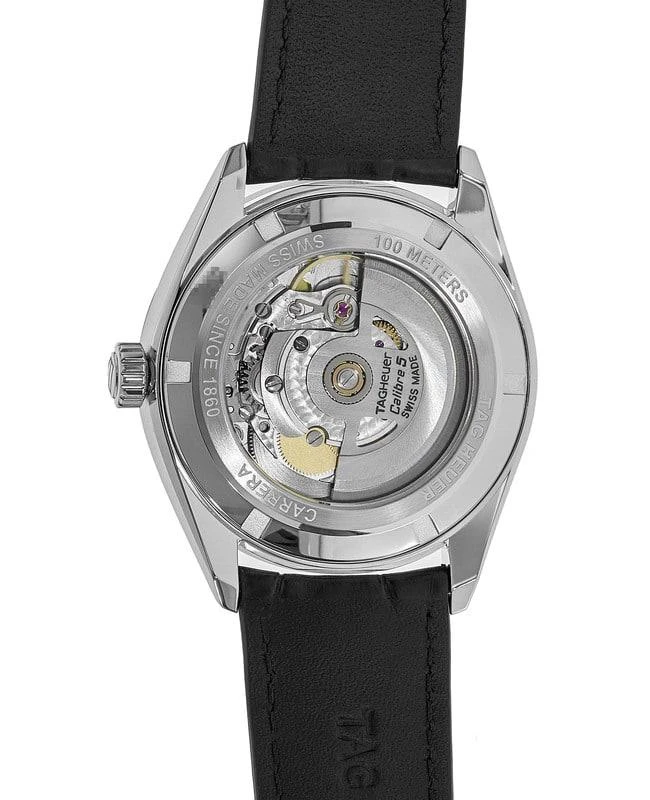 TAG Heuer Tag Heuer Carrera Automatic Silver Dial Black Leather Strap Men's Watch WBN2111.FC6505 4