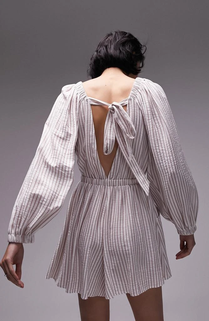 Topshop Stripe Long Sleeve Romper 2