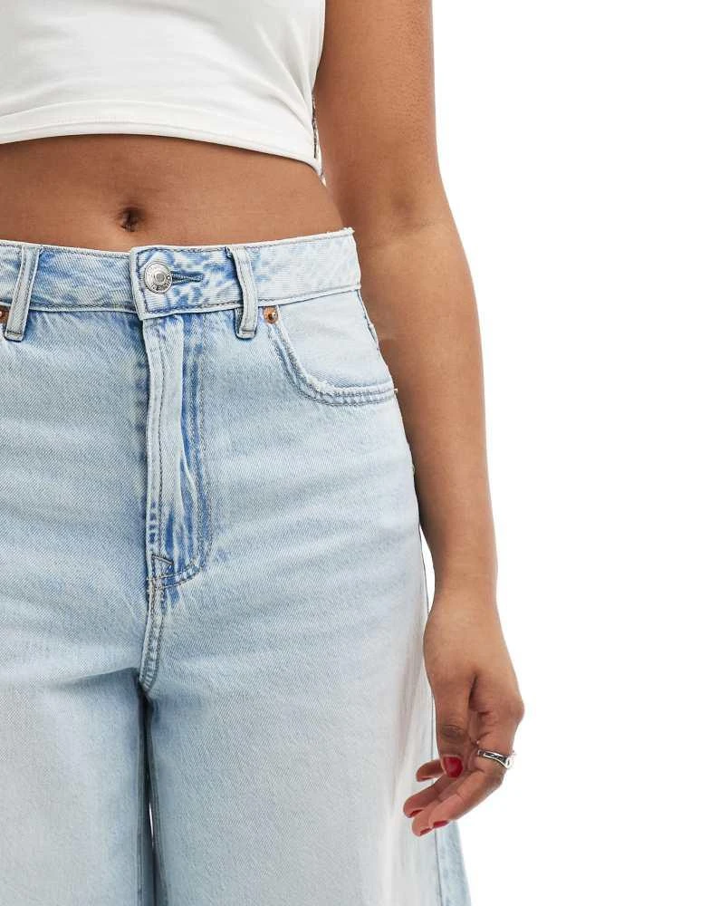 Stradivarius Stradivarius bermuda jorts in light blue 4