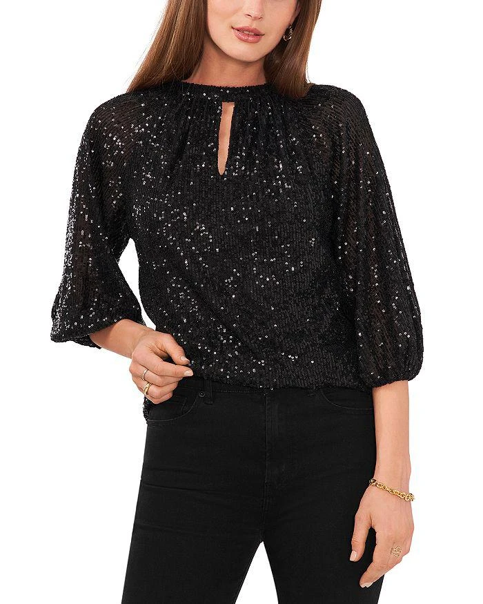 Vince Camuto Raglan Sleeve Sequin Top 1