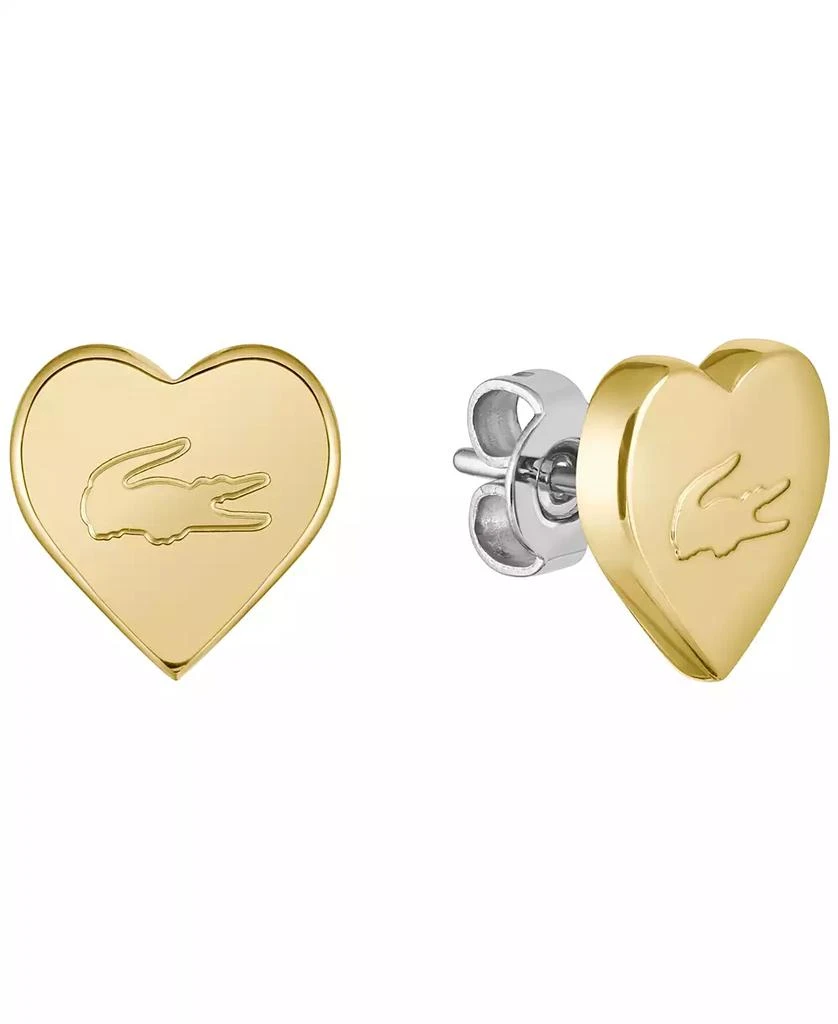 Lacoste Women's Love My Croc Yellow Gold IP Plated Earrings 1