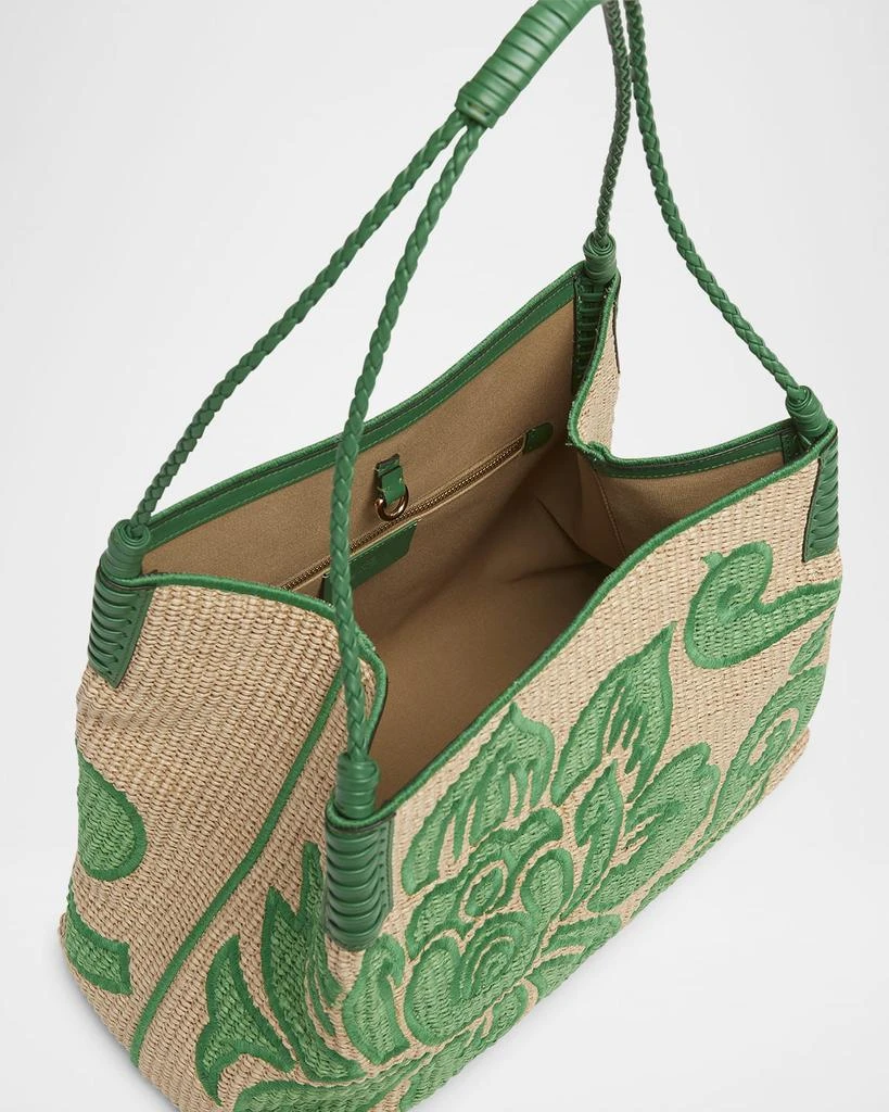ETRO Libra Raffia & Leather Shoulder Bag 4