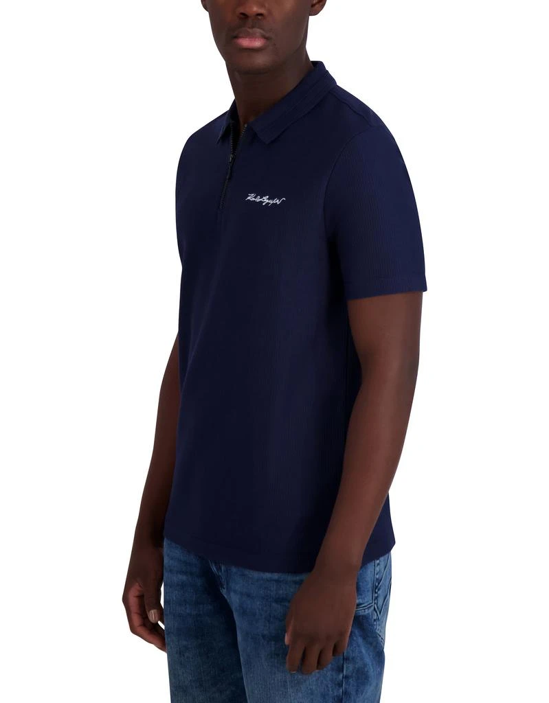Karl Lagerfeld Paris RIB ZIP SIGNATURE LOGO POLO 3