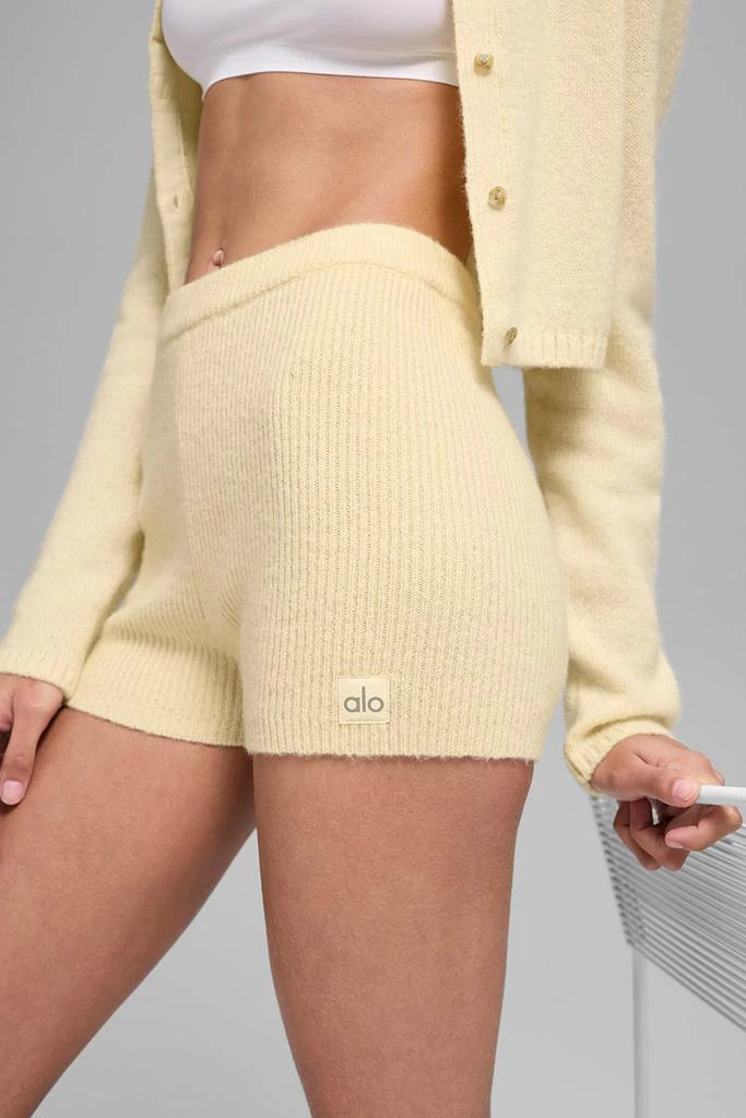 Alo Wool Cashmere Ribbed Noble Short - Black 2