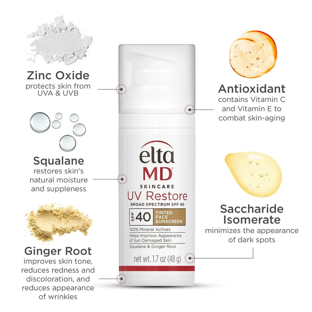 EltaMD EltaMD UV Restore Tinted Broad-Spectrum Facial Sunscreen SPF 40 50ml 8