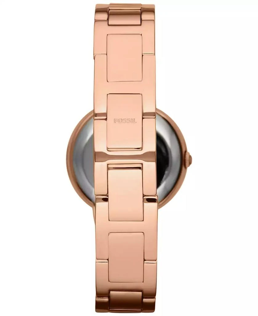 Fossil Women's Virginia Rose Gold-Tone Stainless Steel Bracelet Watch 30mm ES3284 3