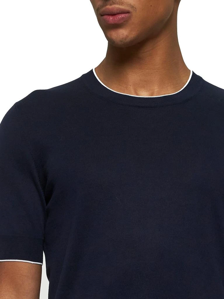 Brunello Cucinelli Brunello Cucinelli Short Sleeved Ribbed Jumper 5