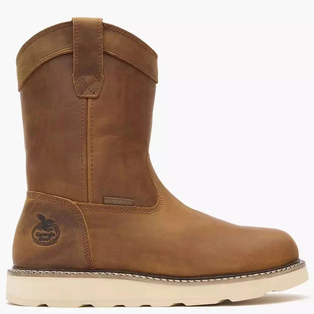 GEORGIA BOOT Men's Core 37 10" Waterproof Pull On Wedge Boot 1