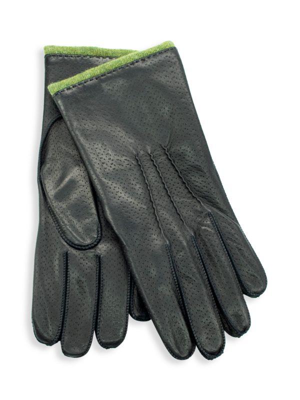 Portolano Wool-Blend-Lined Leather Gloves