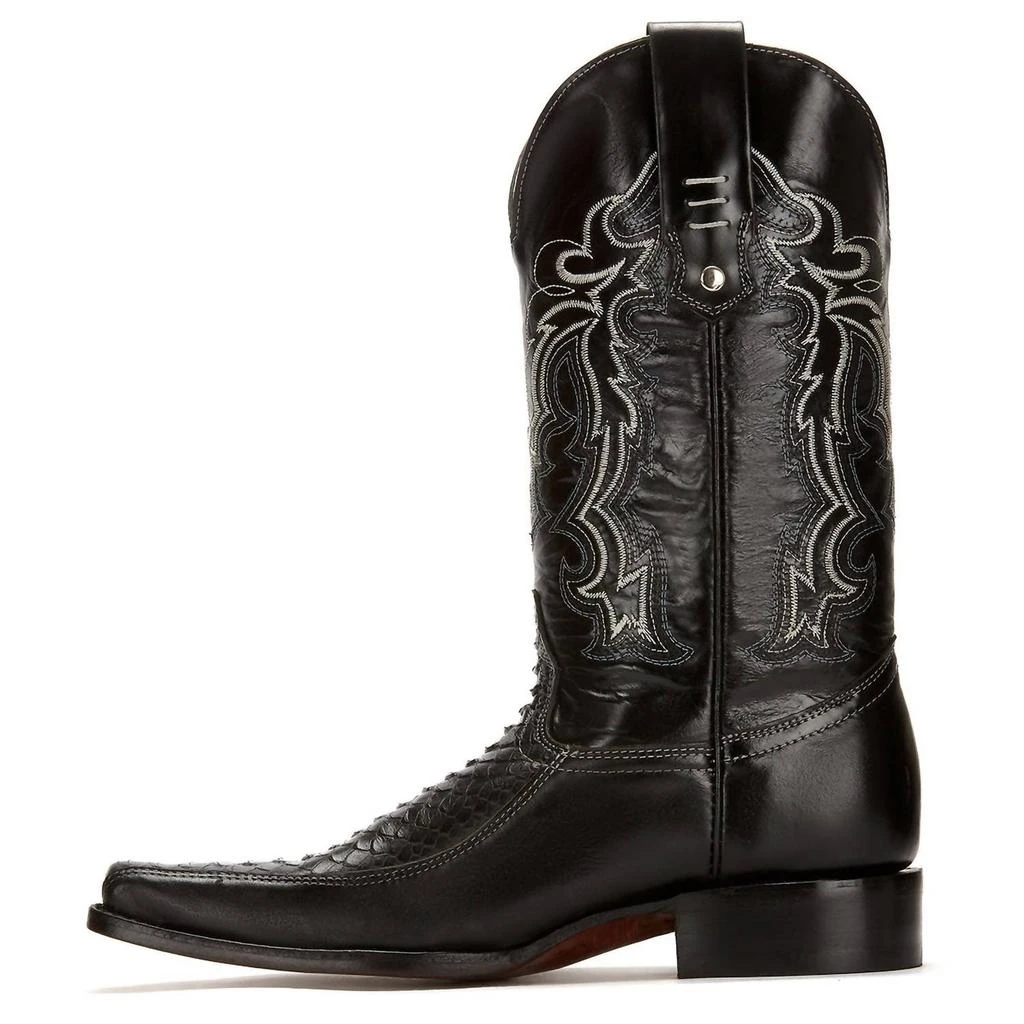 Forastero Western Cowboy Leather Boots In Black - BeyondStyle display picture 3