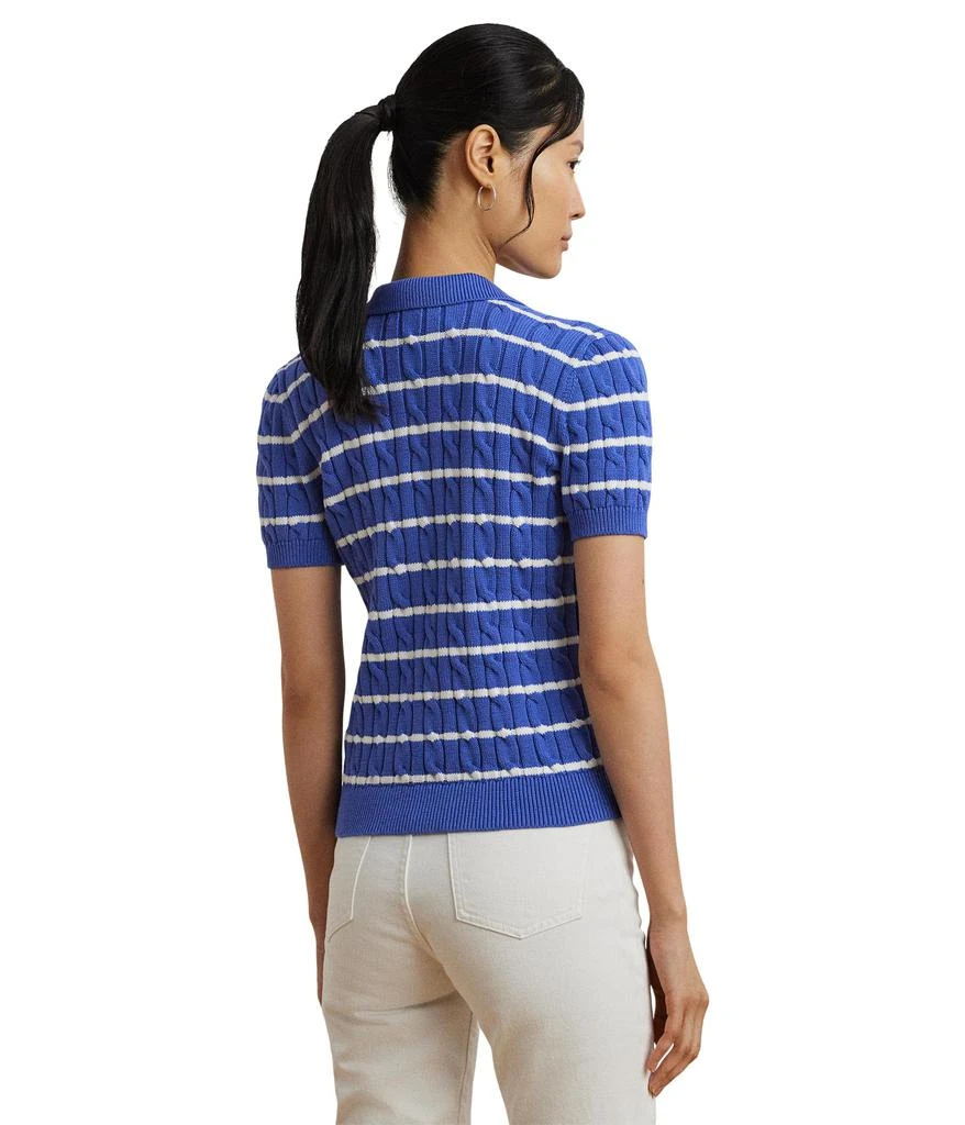 Ralph Lauren Striped Cable-knit Cotton Polo Sweater 2