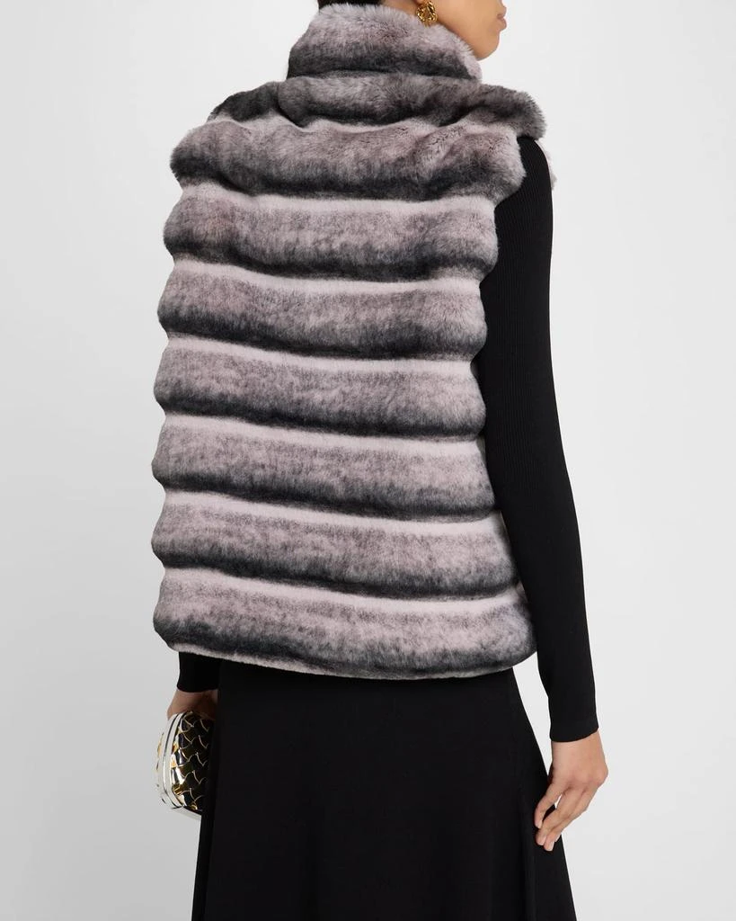 Theia Horizontal Chinchilla-Like Faux Fur Vest 3