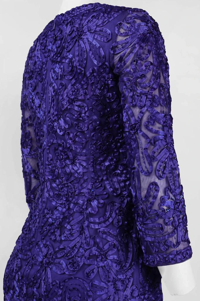 Sue Wong Soutache Embroidered Short Evening Dress In Sapphire 2