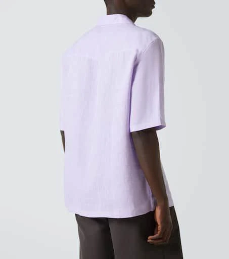 Brunello Cucinelli Linen bowling shirt 4