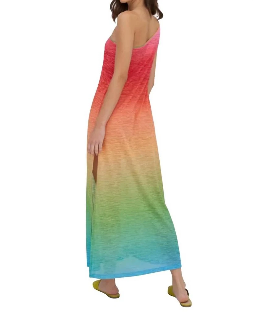Pitusa Pitusa - One Shoulder Rainbow Maxi Dress 2