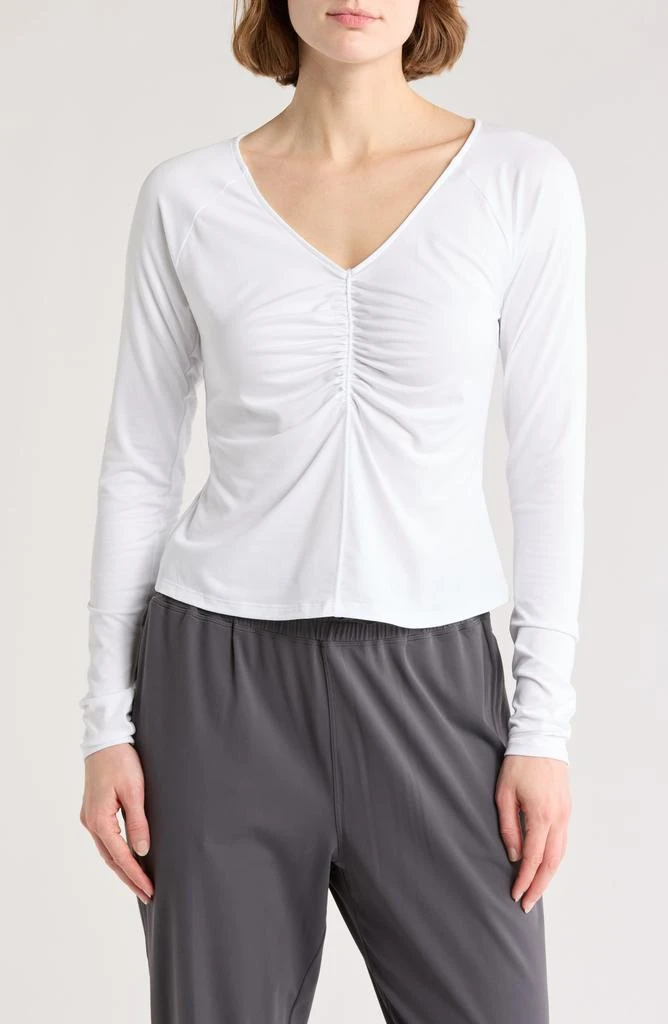 Zella Atmosphere Ruched Long Sleeve T-Shirt 1
