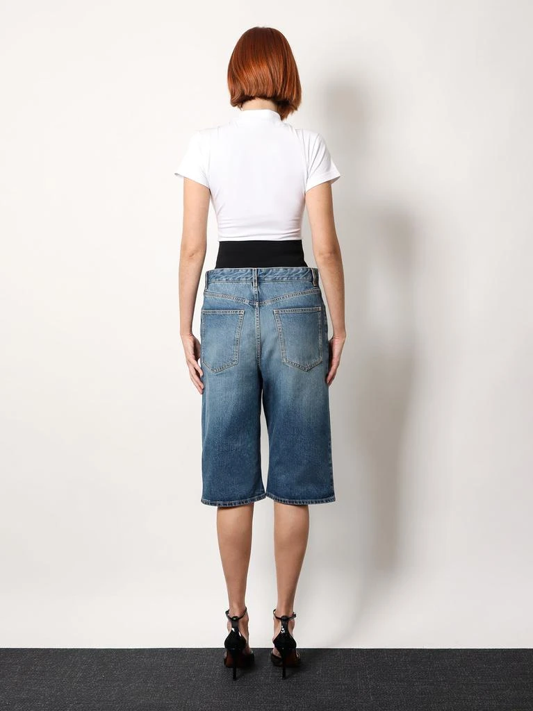 Alaia Denim bermuda shorts with ribbed band 3