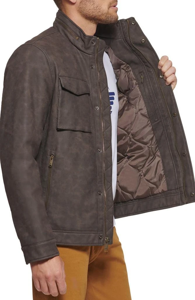 Dockers Faux Leather Military Jacket 3