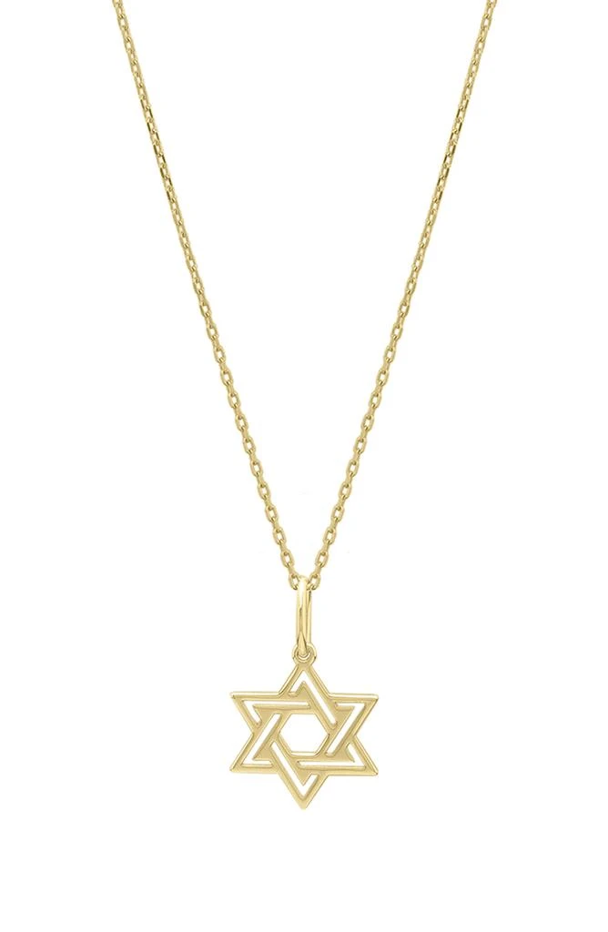 KARAT RUSH 14K Yellow Gold Star of David Pendant Necklace