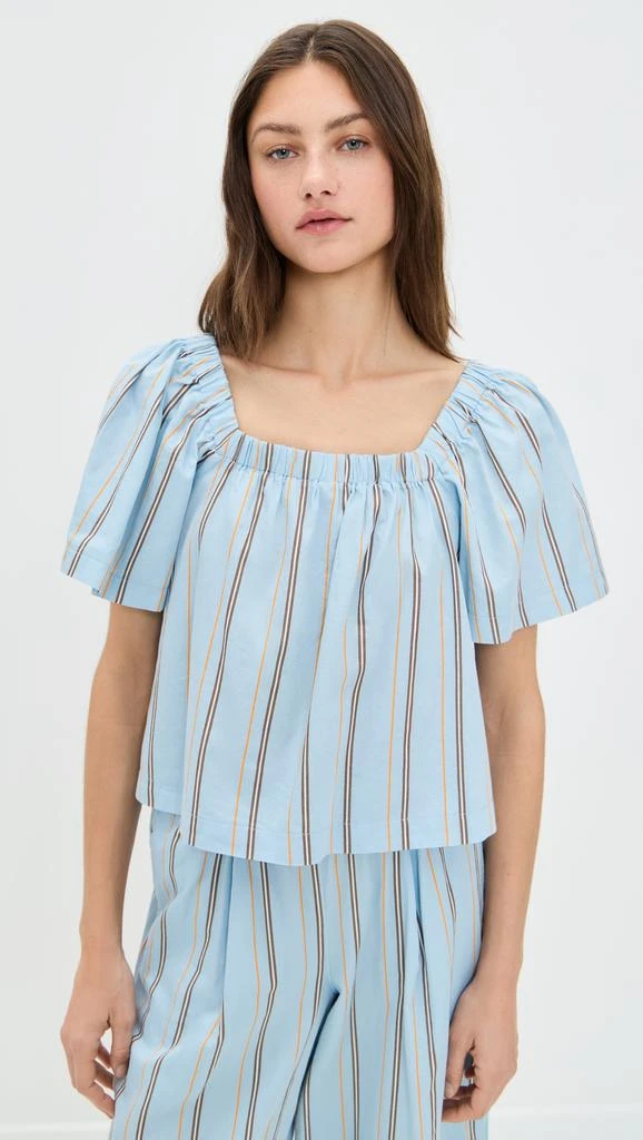 Stateside Column Stripe Poplin Swing Top 6