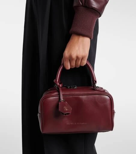 Brunello Cucinelli Boston Explorer Small leather tote bag 2