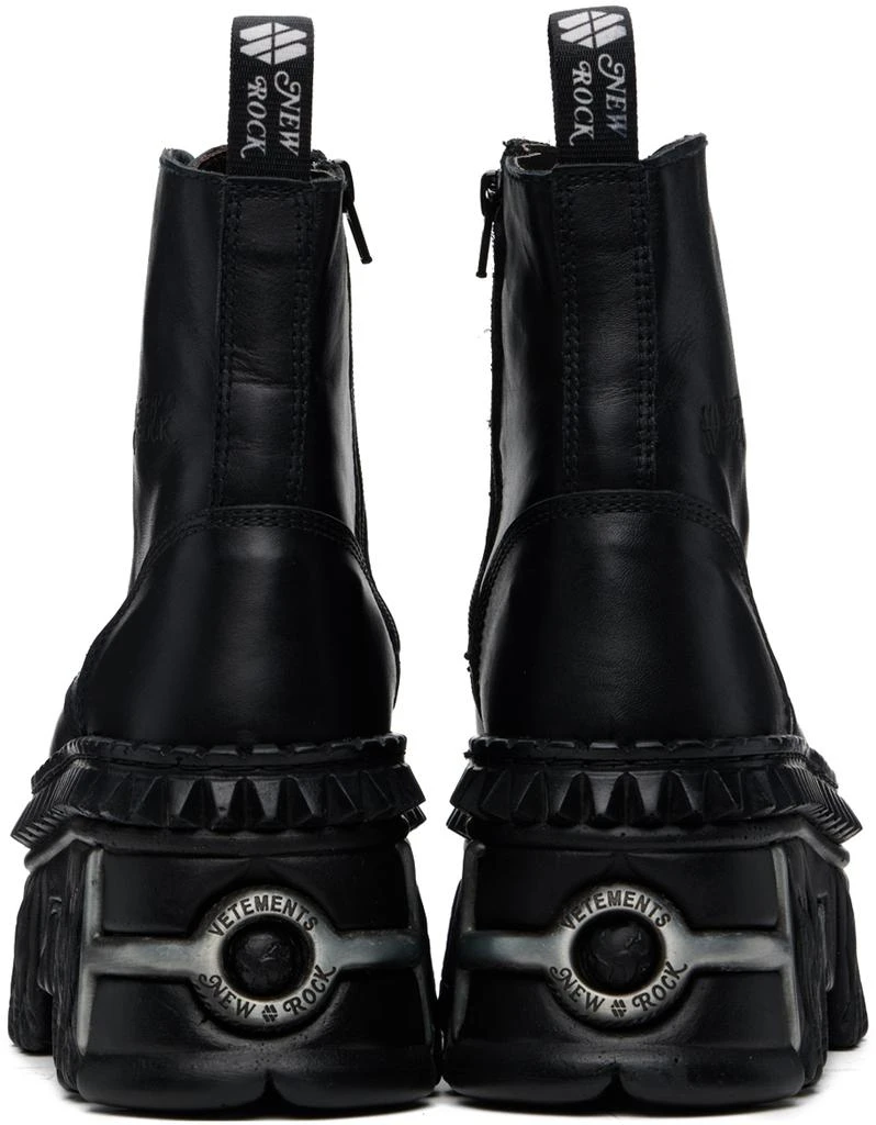 Vetements Black New Rock Edition Combat Boots 2