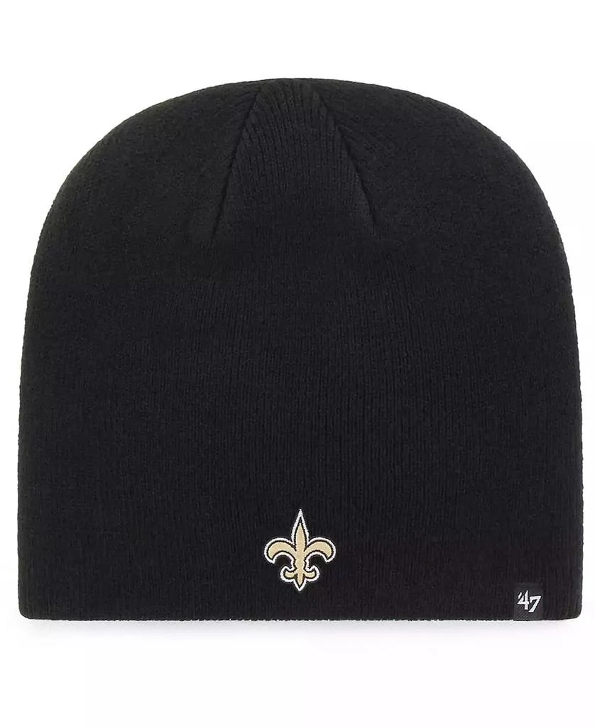 47 Brand Men's Black New Orleans Saints Primary Logo Knit Beanie 1