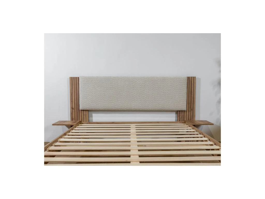 预计3周后发货 Bobochic Lit Avec Lattes Massives - Pieds Bois Naturel - Lior - Beige 10