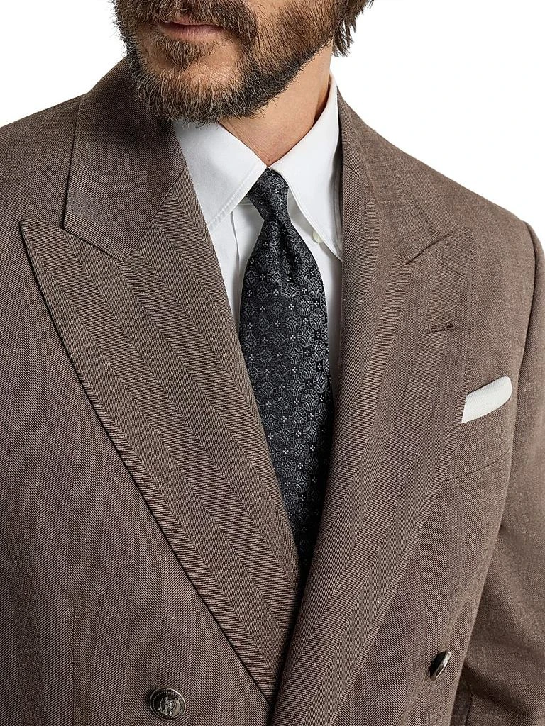 Brunello Cucinelli Geometric Patterned Silk Tie 2