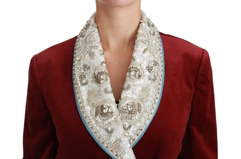 Dolce
Gabbana Velvet Baroque Crystal Blazer Women
s Jacket 2