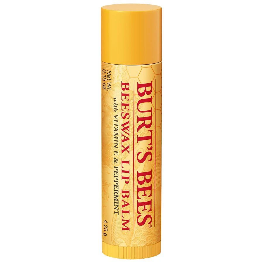 Burt's Bees Beeswax Lip Balm with Responsibly Sourced Beeswax Peppermint, Beeswax 1