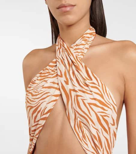 Reina Olga Italian Stallion zebra-print swimsuit 4
