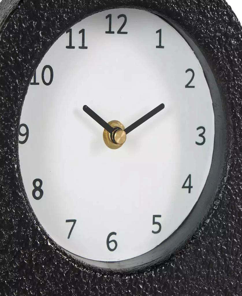 Rosemary Lane 9" Metal Textured Decorative Clock with Gold Accents, Set of 2 4