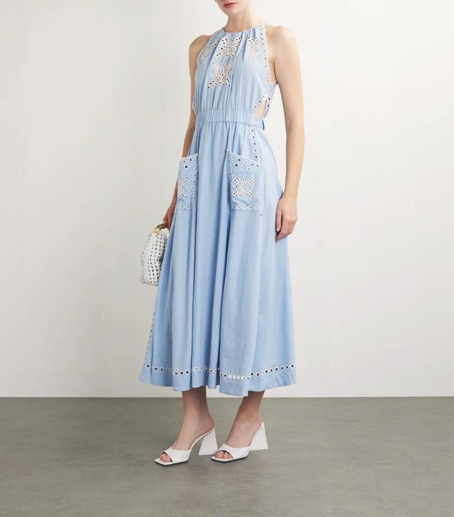 Sandro Embroidered Calypso Dress 2