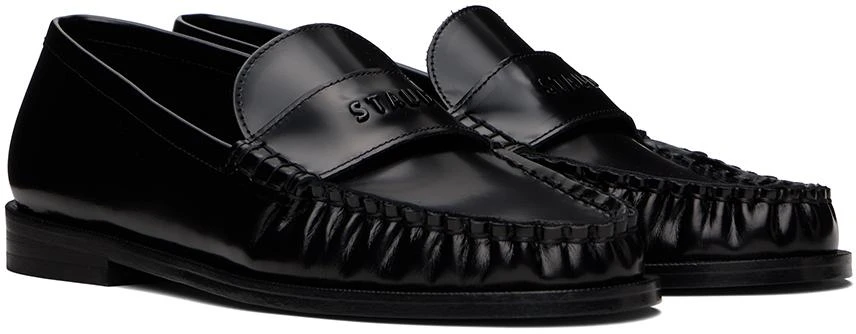 Staud Black Loulou Loafers 4