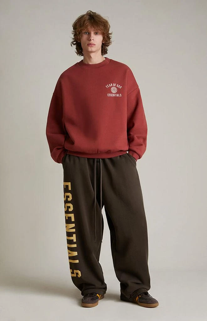 Essentials Brown Heavy Fleece Relaxed Sweatpants 2