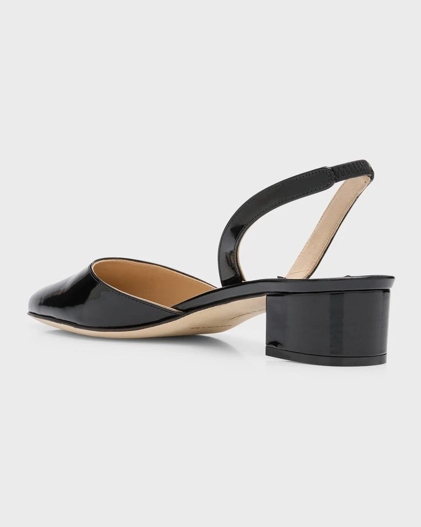 Manolo Blahnik Aspro Leather Slingback Ballerina Pumps 4