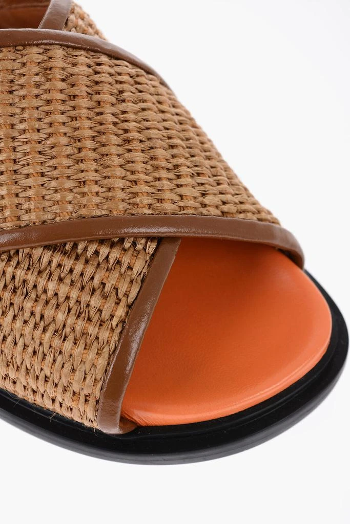 Marni Marni Leather and Raffia Sandals with Buckle Closure 5