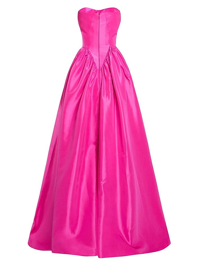taffeta drop waist dress Women's Riley Drop Waist Bateau Neck Taffeta Silk Maxi Dress XS/S/M/L/XL/XXL/Customize White&Gold MEAN BLVD White&Gold / S