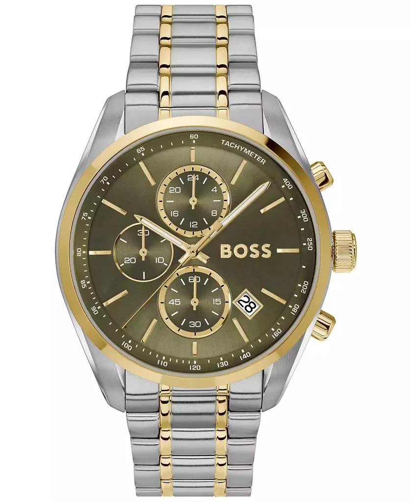 Hugo Boss Men's Grand Prix 44 Quartz Chronograph Two-Tone Stainless-Steel Watch, 44.50mm 1