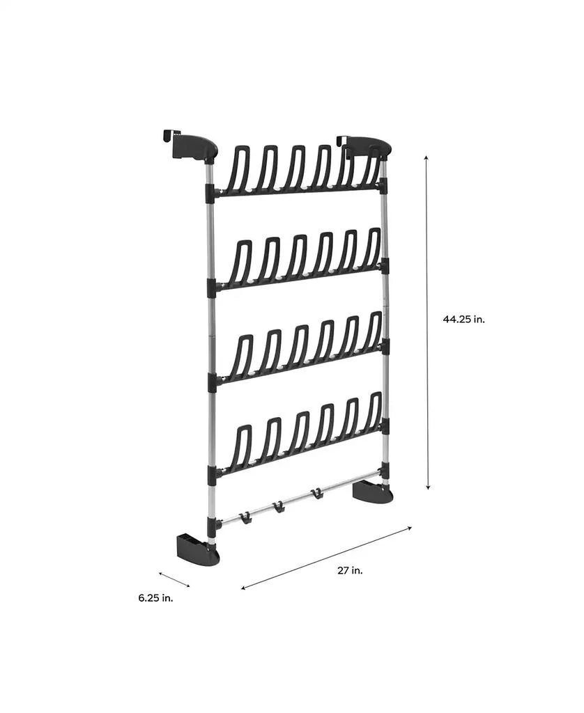 Neu Home Over The Door Shoe Rack with Accessory Hooks 4