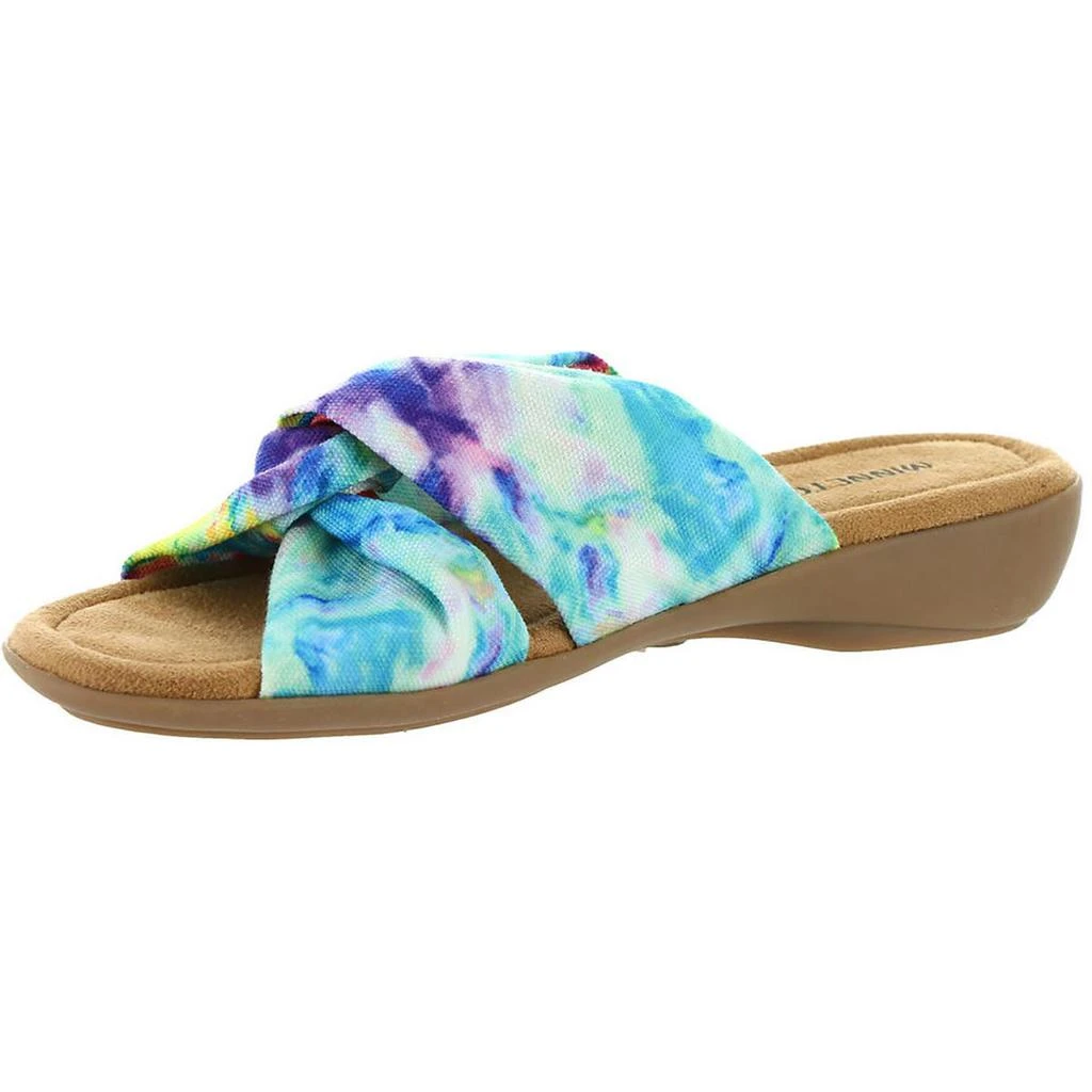 Minnetonka Sarong Womens Tie-Dye Criss-Cross Slide Sandals 3