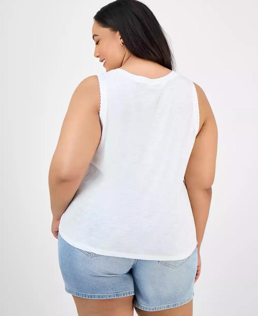 Democracy Trendy Plus Size V-Neck Tank Top