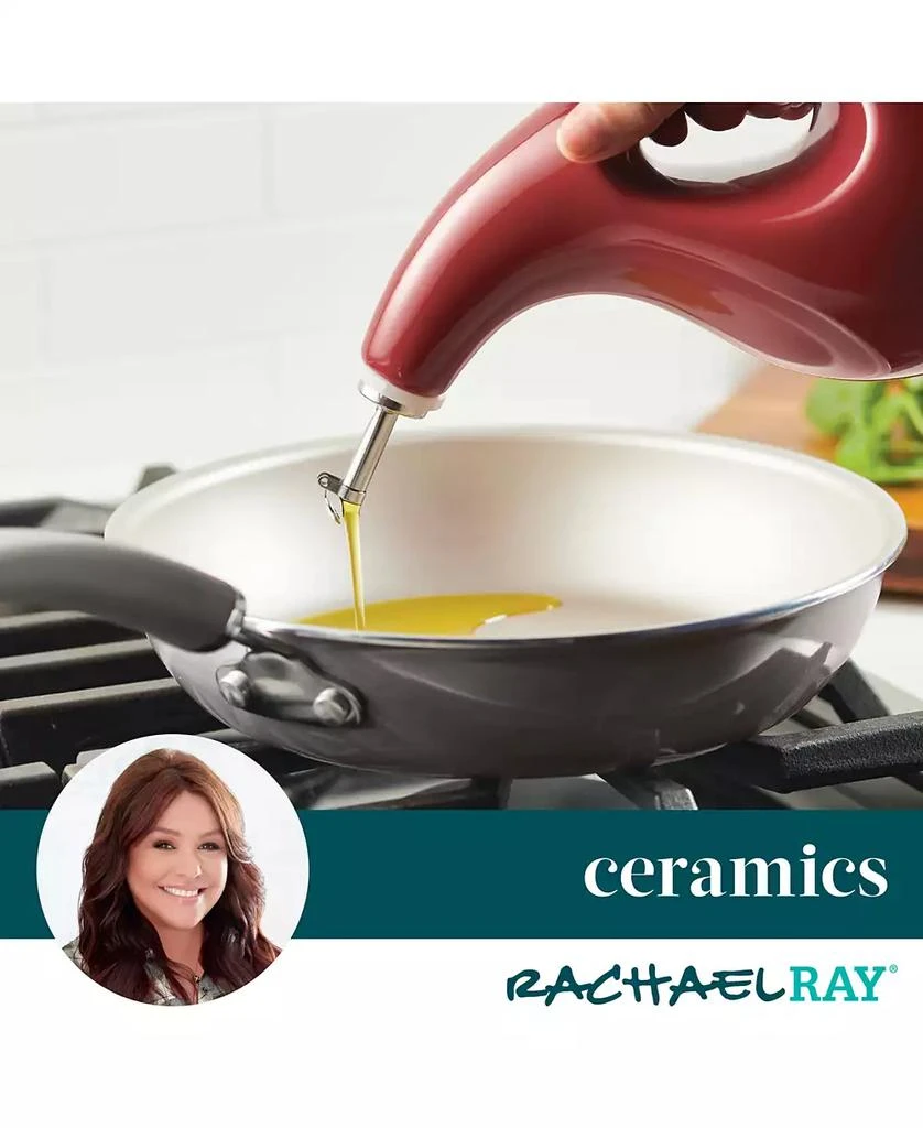 Rachael Ray Ceramic EVOO Oil and Vinegar Dispensing Bottle, 24-Ounce 7