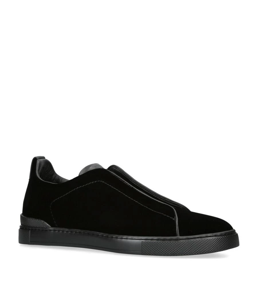 Zegna Velvet Triple Stitch Sneakers 3