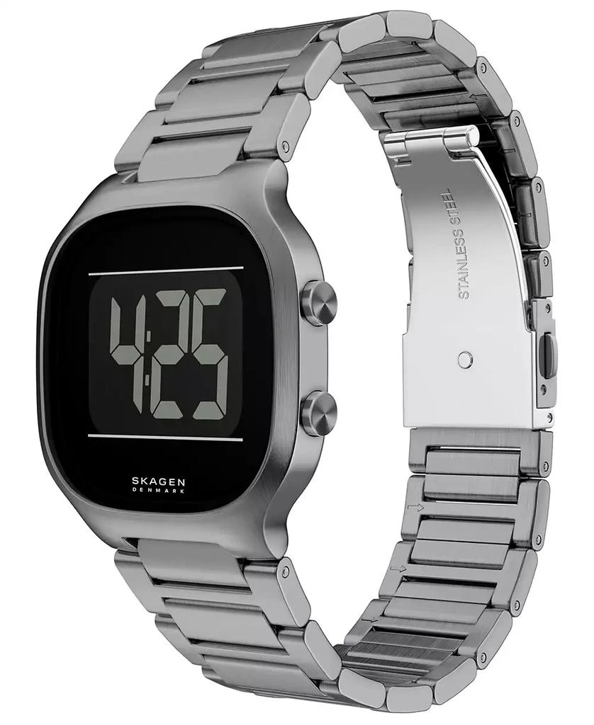 Skagen Men
s Mellem Digital Lcd Gunmetal Stainless Steel Watch, 38mm 4