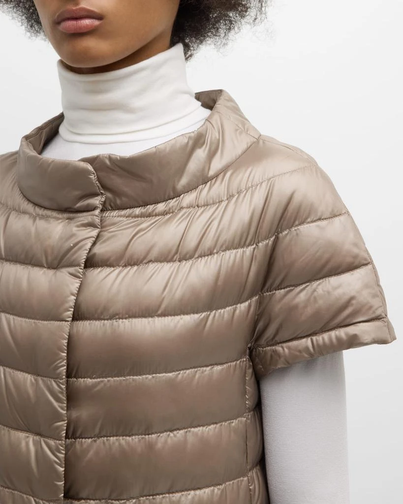 Herno Emilia Water-Resistant Ultralight Nylon Puffer Cape 5