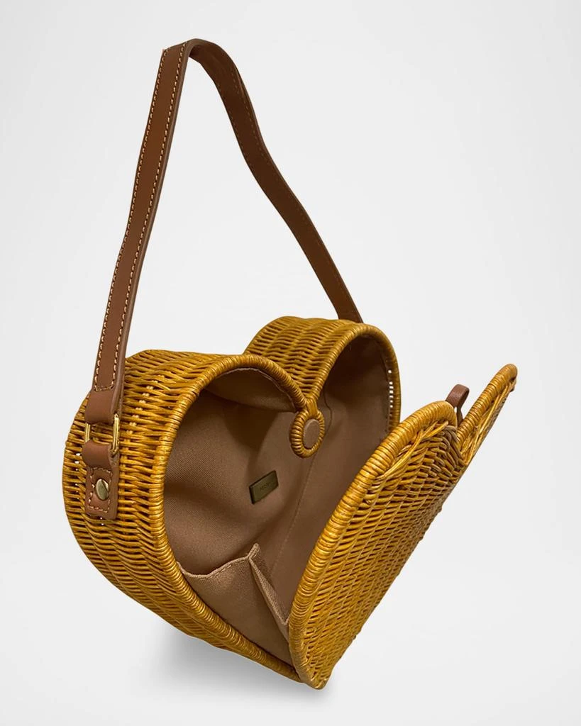 SERPUI Pulsating Heart Rattan Top-Handle Bag 3