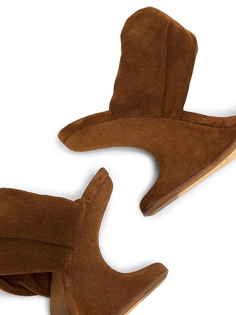 Rick Owens 90MM Suede Cantilever-Heel Sandals 6